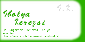 ibolya kerezsi business card